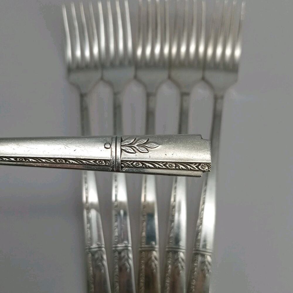 6X DF Oneida Prestige GRENOBLE Silverplate Dinner Forks